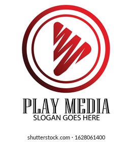 simple & Elegant Play Media Logo Desaign