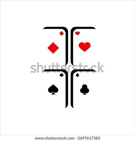 Simple elegant poker card icon design.