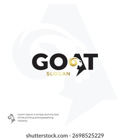 Logotipo de cabra simple, elegante y premium