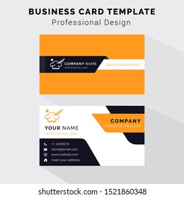 Simple Elegant Professional Business Card For Cook And Chef. Contain Logo Illustration Of Chef's Hat And Kitchen Material. Name Card Vector For Personal, Company, Startup, And Restaurant Owner.