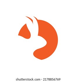 simple and elegant rabbit logo vector template