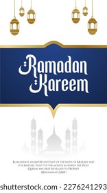 simple and elegant ramadan kareem greeting card design