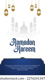 diseño sencillo y elegante de tarjetas de felicitación ramadan kareem