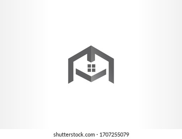 simple elegant real estate vector logo design