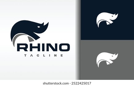 o logotipo simples e elegante rhino