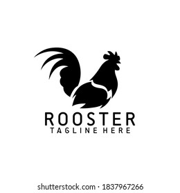 Simple Elegant Rooster Chicken Logo Template Vector