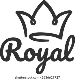 Simple, elegant royal crown logo representing luxury, premium quality, and exclusivity, suitable for businesses targeting high end clientele