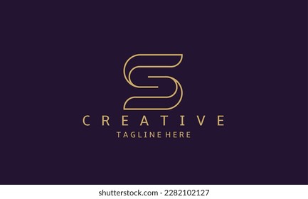 Simple Elegant S Letter Logo Design. Modern minimalist S SS creative initials based vector icon template. Luxury premium logo design for your company.
