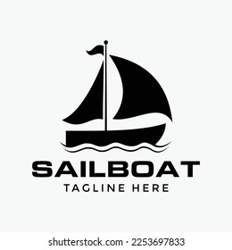 Simple and elegant seal boat logo concept