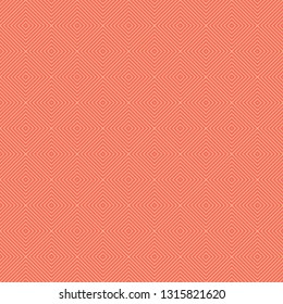 Simple Elegant seamless geometric grid pattern Trendy Coral red color