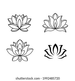 A simple and elegant set of lotus logos 