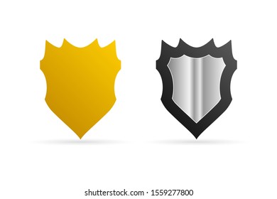 Simple Elegant Shield icon set. Security Guard symbol.