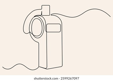A simple, elegant single line drawing of a sports referee's whistle
