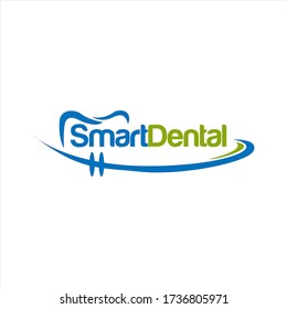Simple and elegant smart dental vector logo design