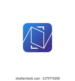 Simple elegant smartphone logo/icon for branding identity. Vector image.