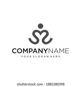 Simple and elegant SS combined letter logo design inspiration