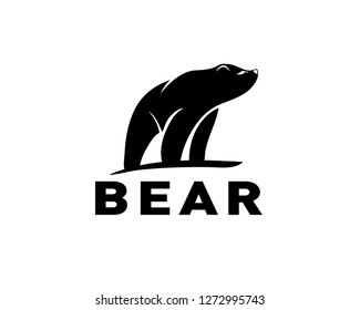 simple elegant standing bear logo design inspiration