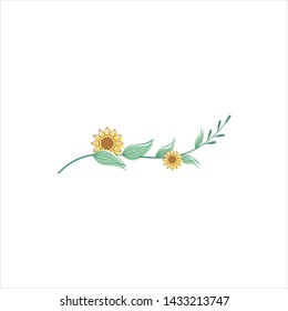 simple and elegant sunflower logo