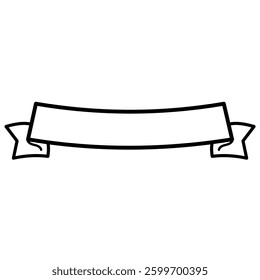 A simple and elegant title ribbon with an arch at the bottom. Perfect for various designs.