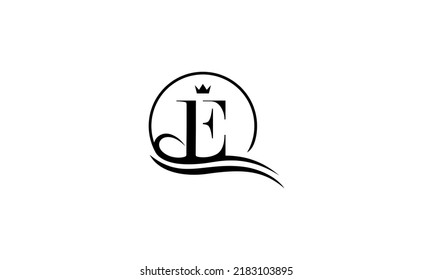 Simple Elegant Type Letter LE Logo