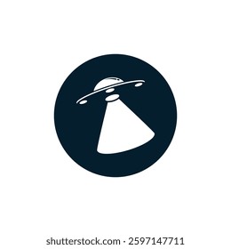 Simple elegant ufo logo design.