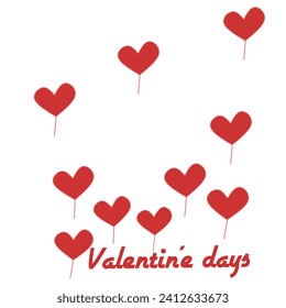 simple and elegant valentine's day greeting card vector, heart icon vector 
