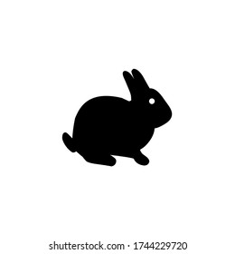 
Simple elegant vector bunny animal icon