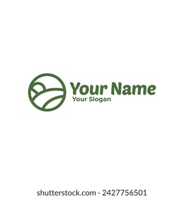 Simple elegant vector farm logo template