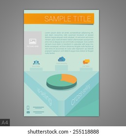 Simple elegant vector flyer and newsletter template design