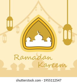 Simple and elegant vector graphic ramadan kareem background