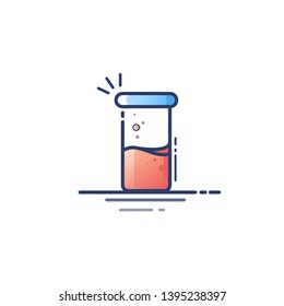 Simple and elegant vector illustration of a chemical test tube icon science technology for lab and research - vector