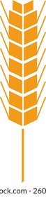 Simple and elegant vector illustration of a wheat stalk, symbolizing agriculture, farming, healthy food, and the production of bread and pasta