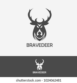simple and elegant vector logo deer for company