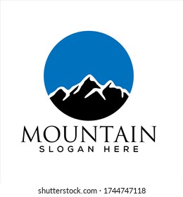 simple and elegant vector mountain logo design