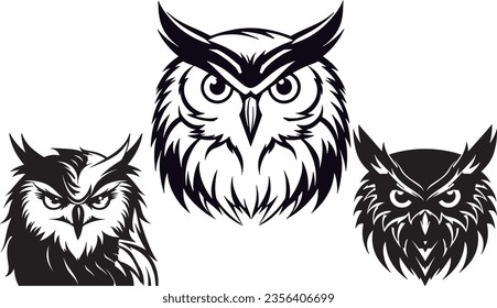 Simple and elegant vector owl design
