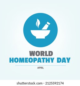 Simple and elegant vector World Homeopathy Day greetings. flat illustration. for stories or articles

