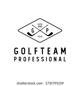 Simple and elegant vintage retro golf badge logo design