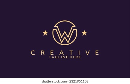 Simple Elegant W Letter Logo Design. Modern minimalist W WW creative initials based vector icon template. Luxury premium logo design for your company.