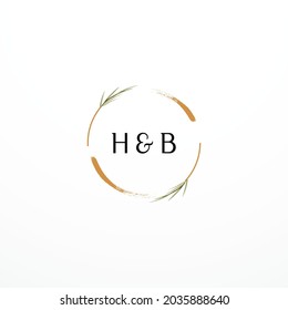 Simple Elegant Water Color Letter Type Logo Flower
