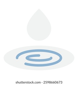 A simple, elegant water drop illustration, perfect for branding, websites, and environmental projects.