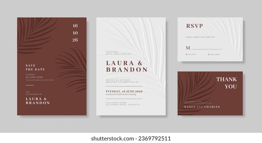Simple and elegant wedding card template