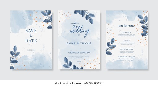 Simple and elegant wedding card template