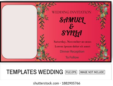 PLANTILLA DE INVITACIÓN DE BODA SENCILLA Y ELEGANTE