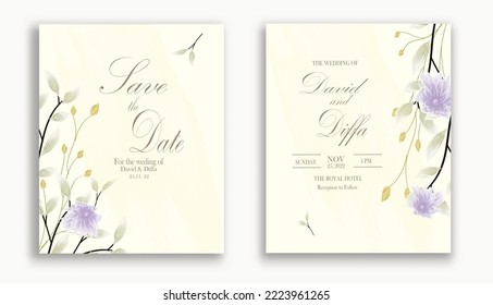 simple and elegant wedding invitations with watercolor elements look so beautiful