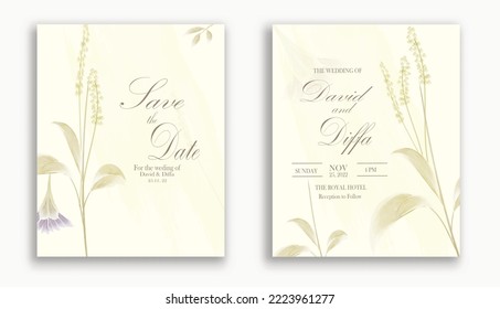 simple and elegant wedding invitations with watercolor elements look so beautiful