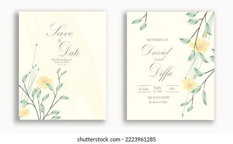 simple and elegant wedding invitations with watercolor elements look so beautiful