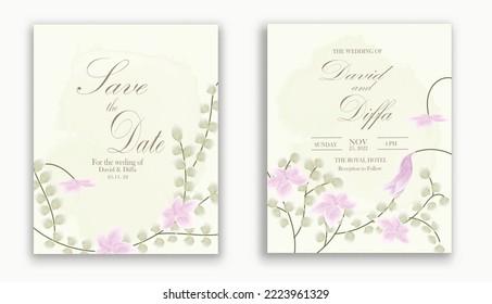 simple and elegant wedding invitations with watercolor elements look so beautiful