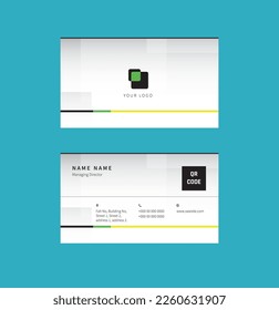 A simple elegant white background business card 