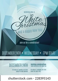 Simple And Elegant White Christmas Party Flyer Invitation