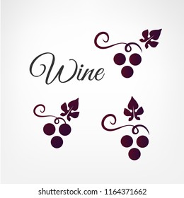 Simple elegant wine logo for branding identity. Vector image.